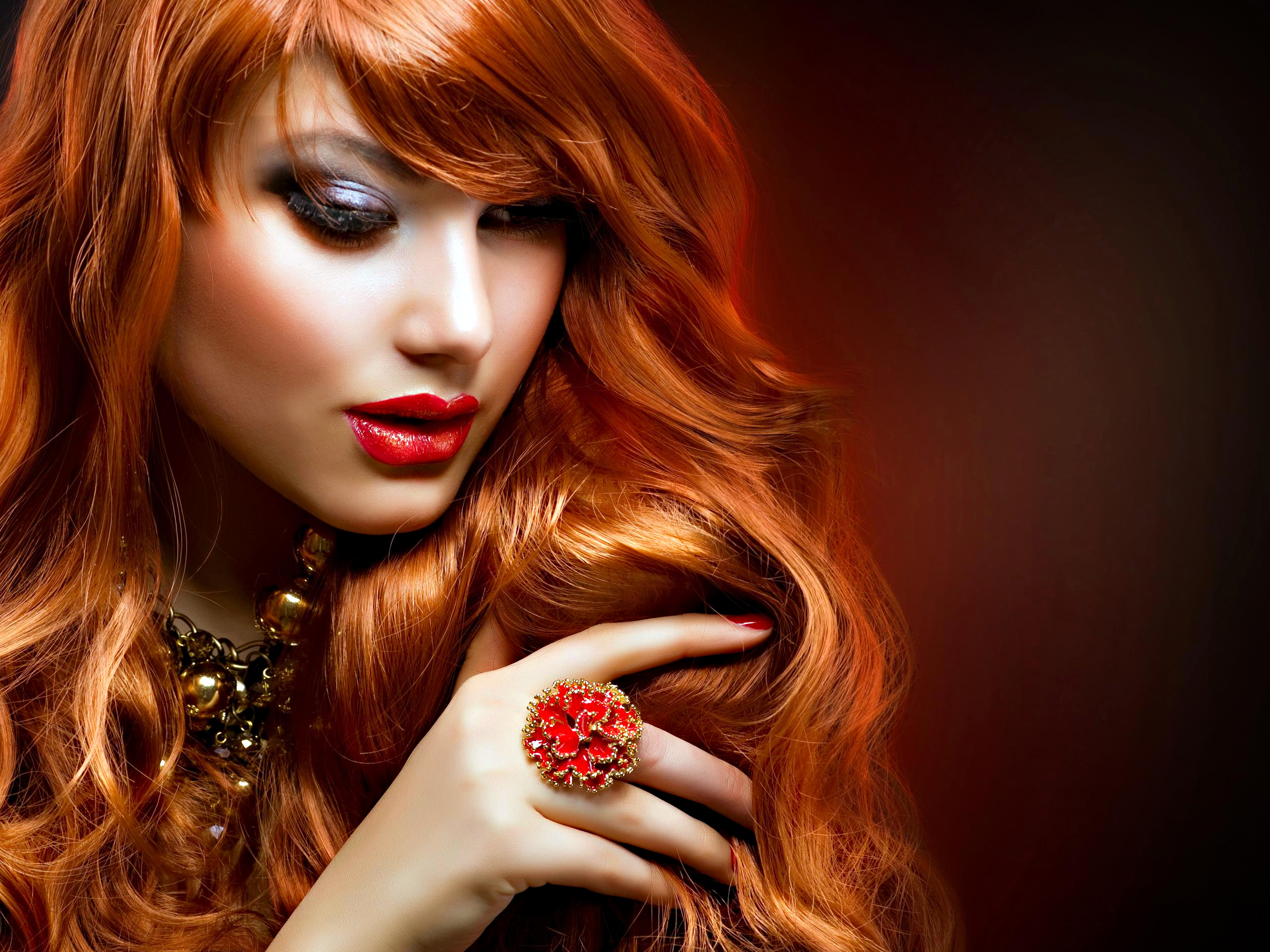 beauty parlour images wallpaper,hair,red hair,hair coloring,lip,red