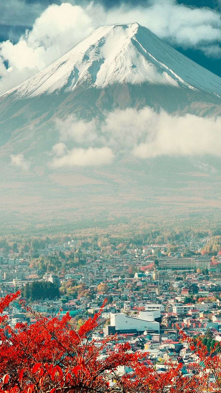 東京のiphoneの壁紙,自然,空,山脈,市街地,都市の景観