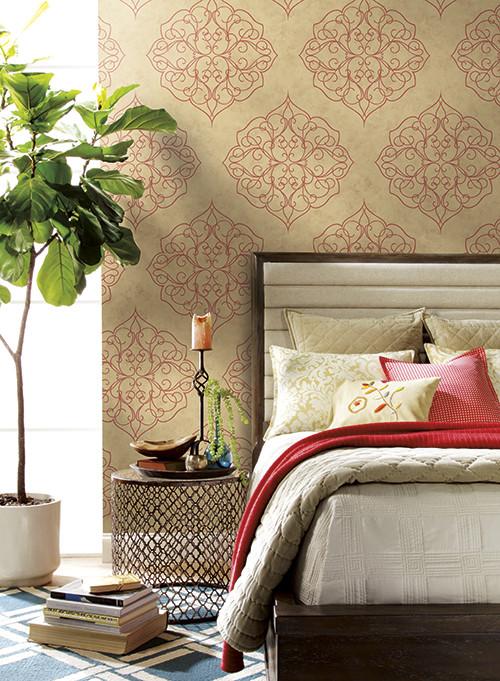 antonina vella wallpaper,bedroom,room,wallpaper,wall,furniture