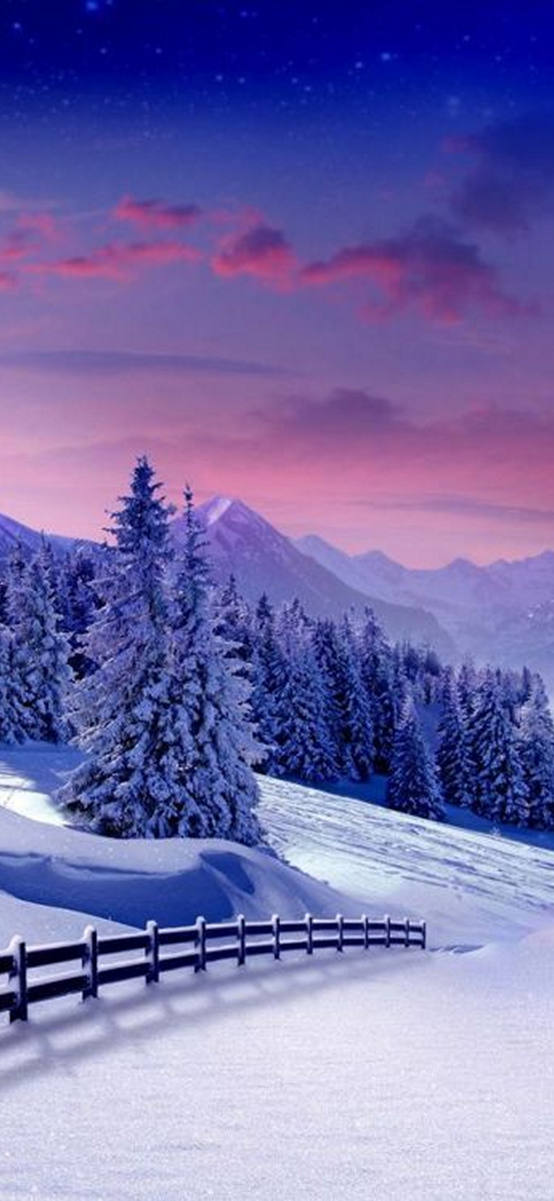風景の携帯電話の壁紙,雪,冬,自然,空,自然の風景
