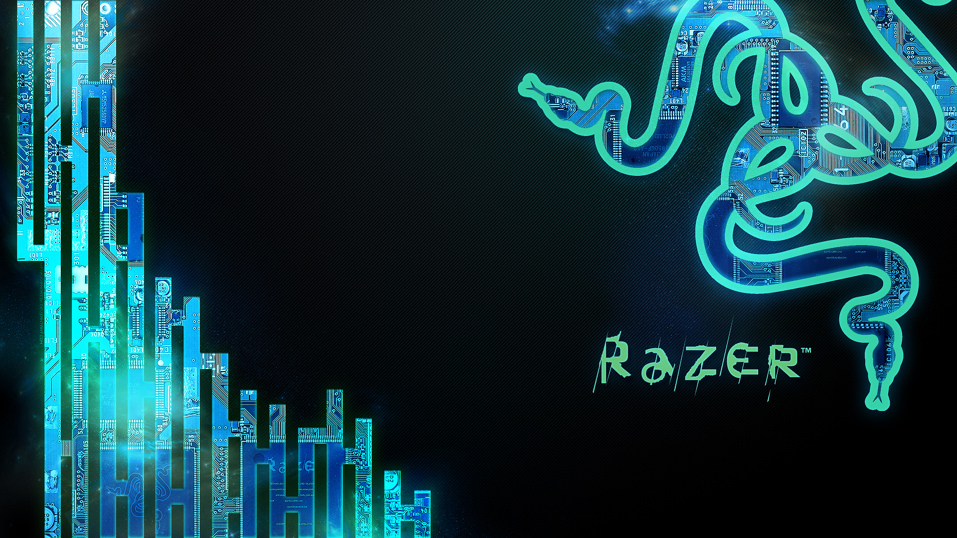 papel pintado azul razer,azul,ligero,neón,texto,azul eléctrico