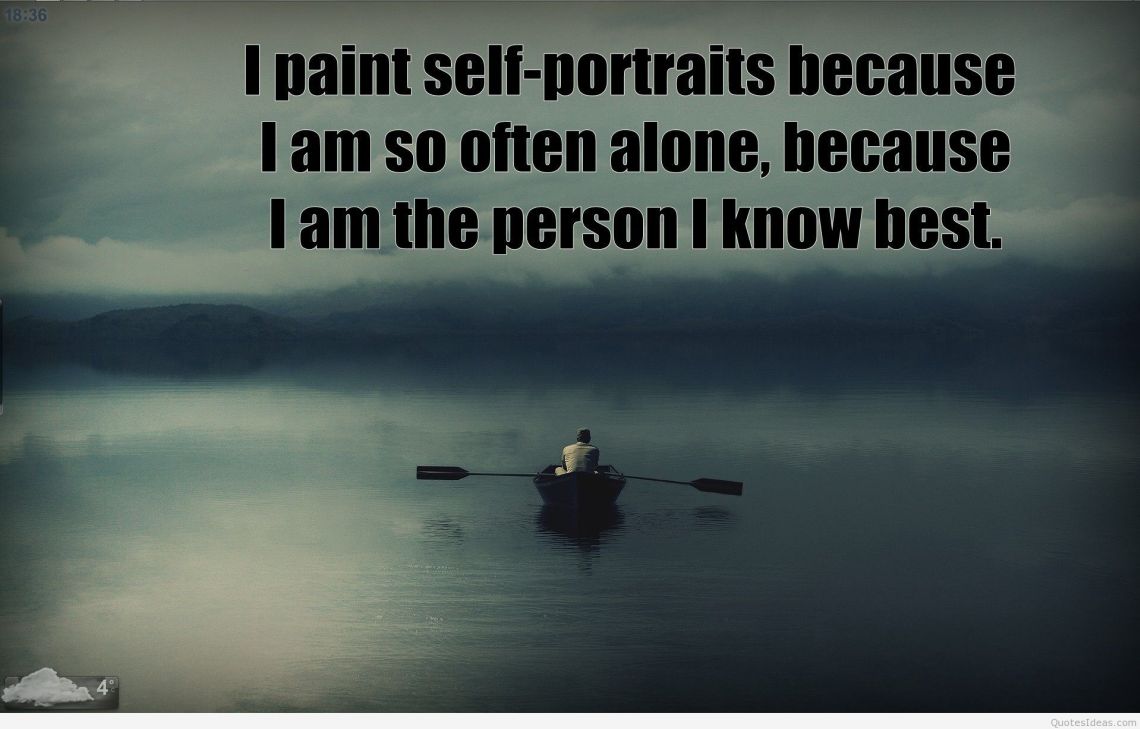 i am alone wallpaper,text,boating,adaptation,sky,calm