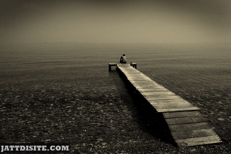 i am alone wallpaper,water,sea,horizon,sky,atmospheric phenomenon