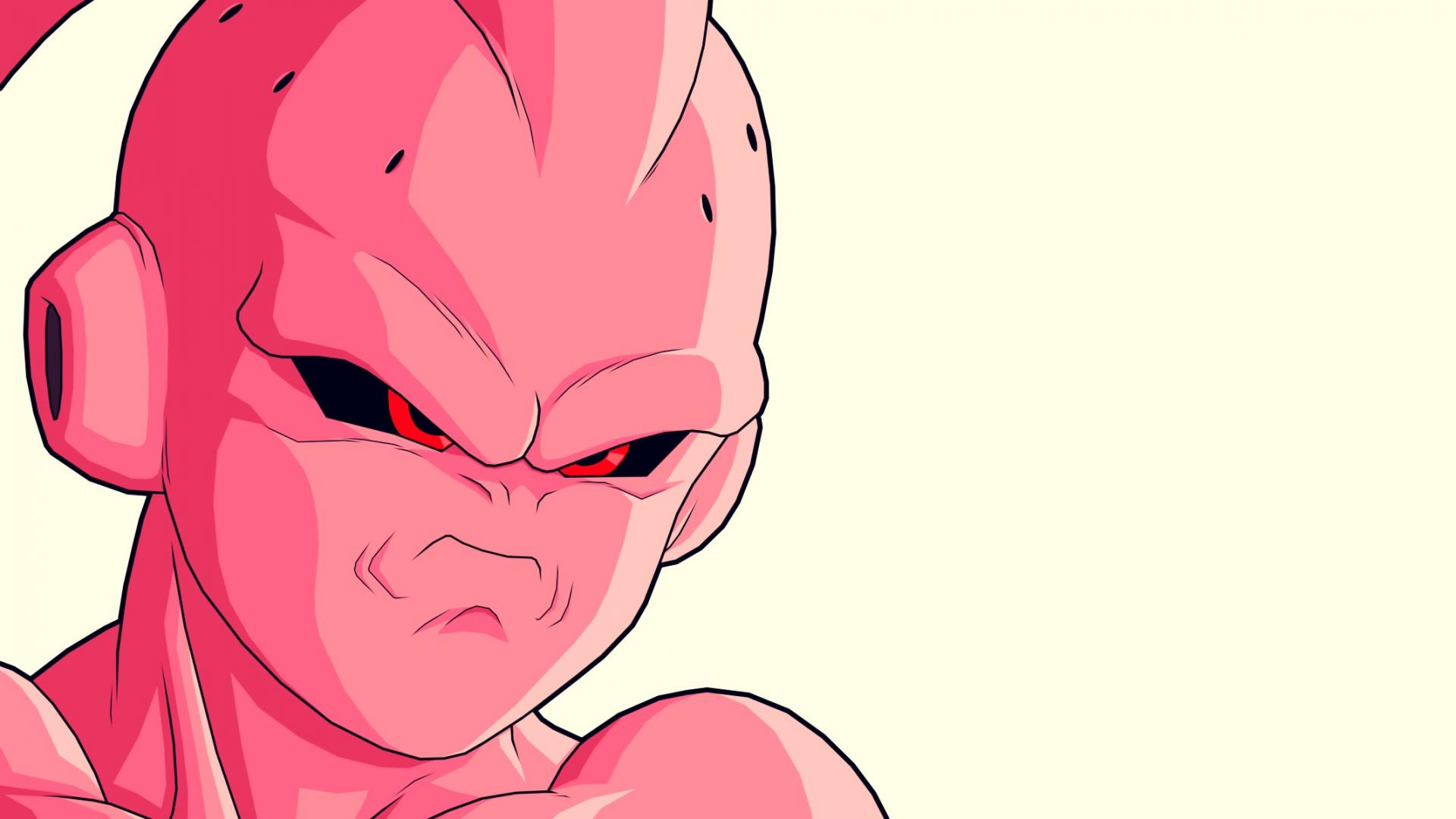 fond d'écran super buu,visage,dessin animé,anime,personnage fictif,rose