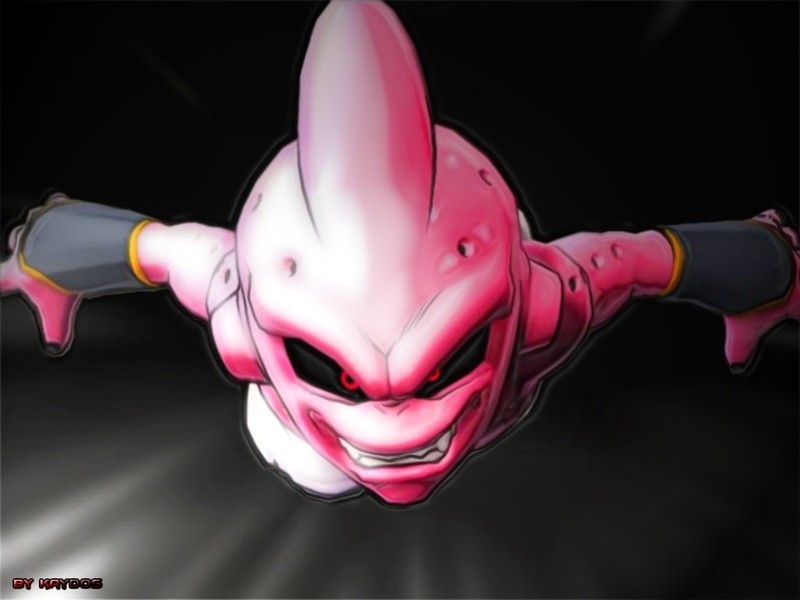 super buu wallpaper,rosa,karikatur,animation,mund,3d modellierung