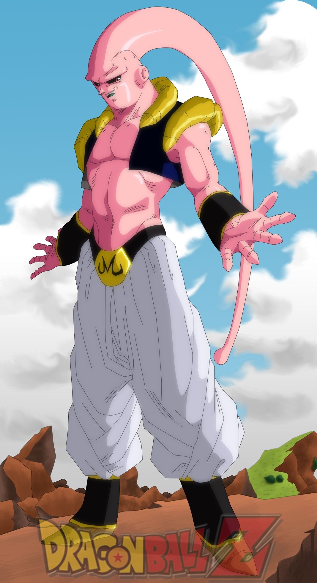 super buu wallpaper,karikatur,anime,illustration,animierter cartoon,erfundener charakter