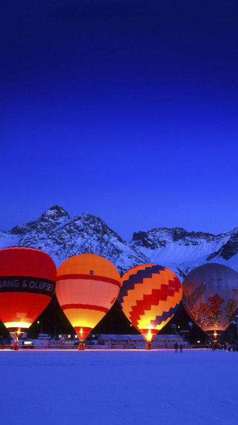 tapete nokia android,heißluftballon,blau,himmel,heißluftballon fahren,beleuchtung