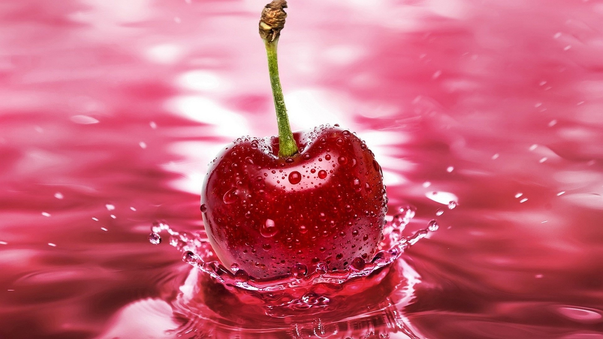 cherry mobile wallpaper,cherry,fruit,water,red,food