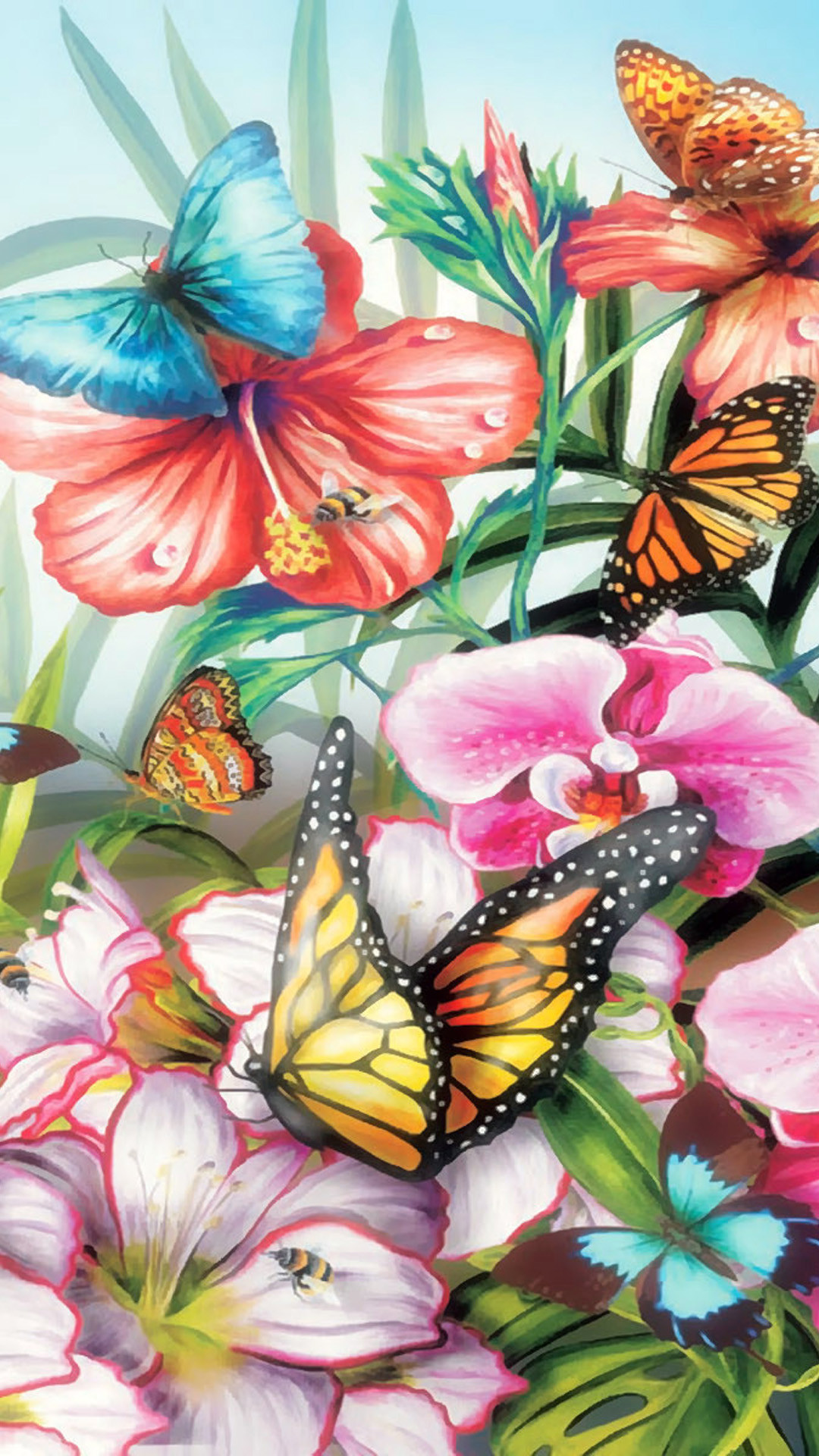蝶のiphoneの壁紙,バタフライ,シンシア亜属,蛾と蝶,昆虫,モナーク蝶