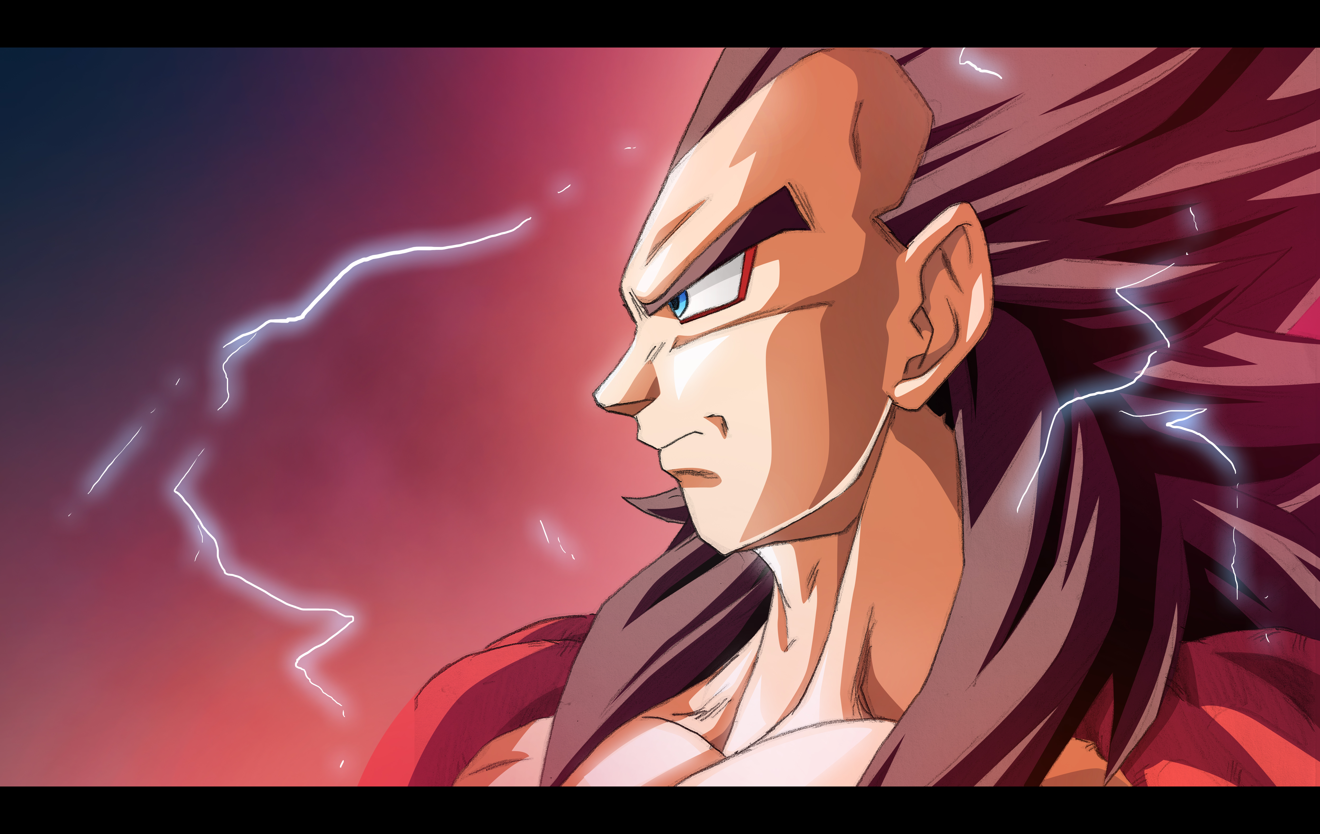 carta da parati vegeta 4k,cartone animato,anime,cg artwork,personaggio fittizio,cielo