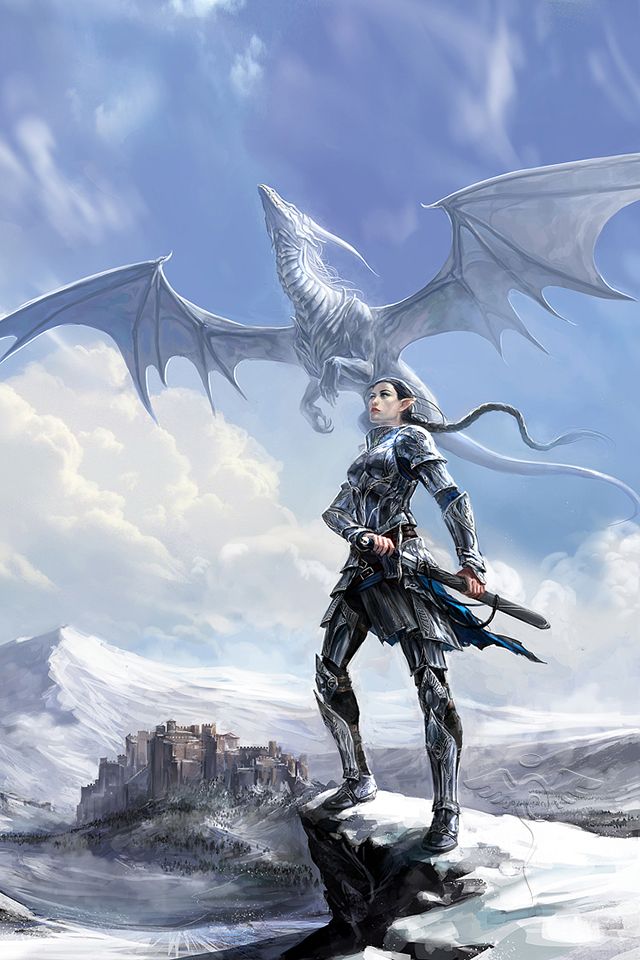 wallpaper 640x960,cg artwork,fictional character,demon,dragon,illustration