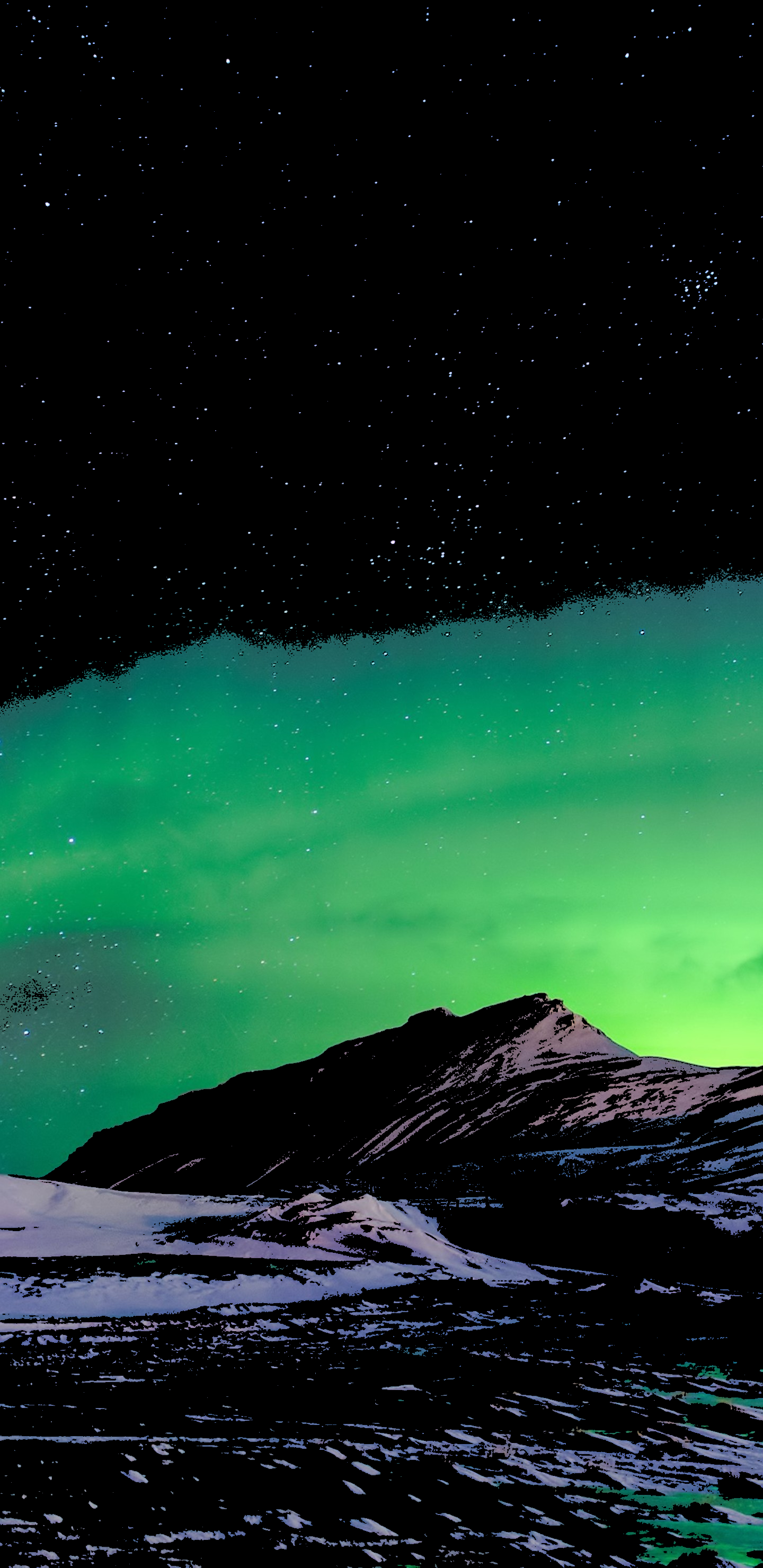 telefono sfondo oled,cielo,natura,atmosfera,aurora,onda