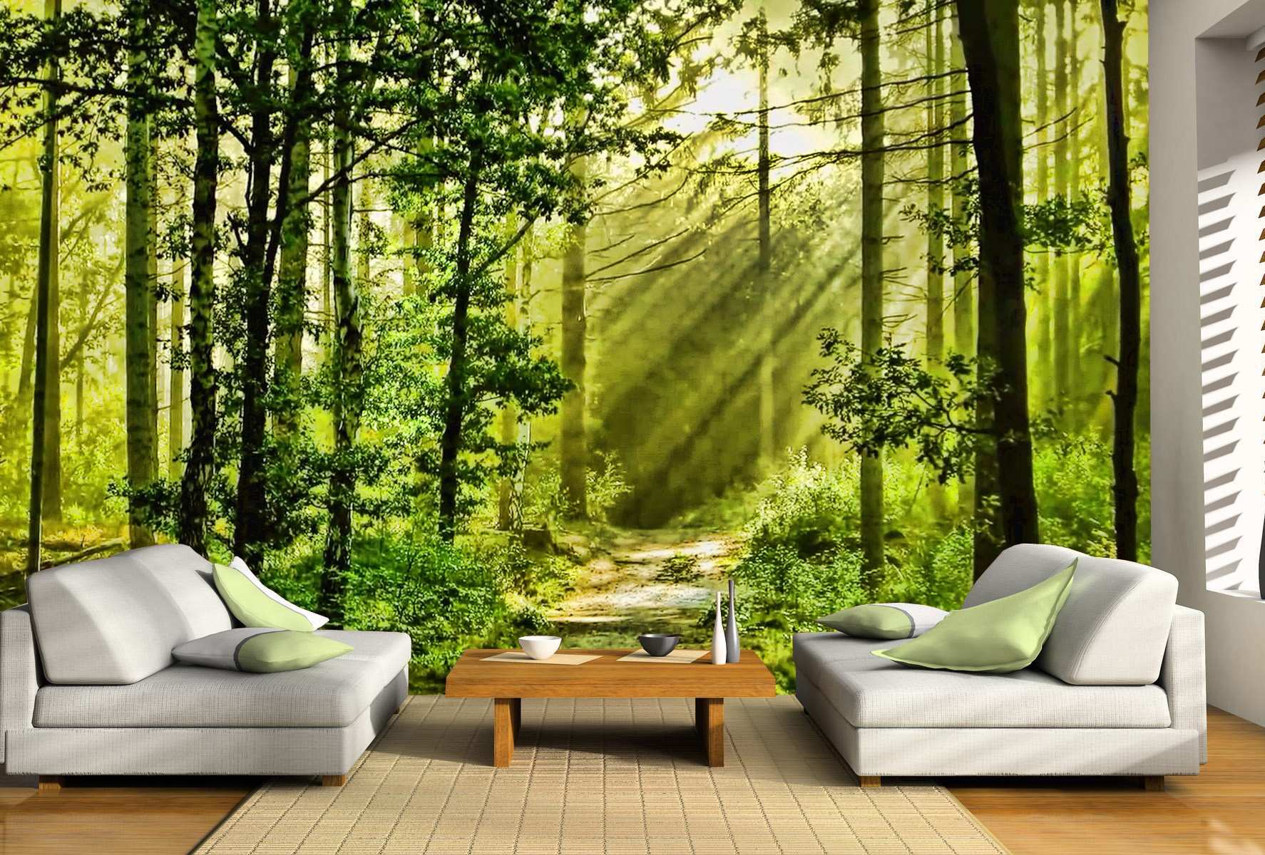 papel pintado teñido motivo pemandangan alam,paisaje natural,naturaleza,pared,fondo de pantalla,mueble