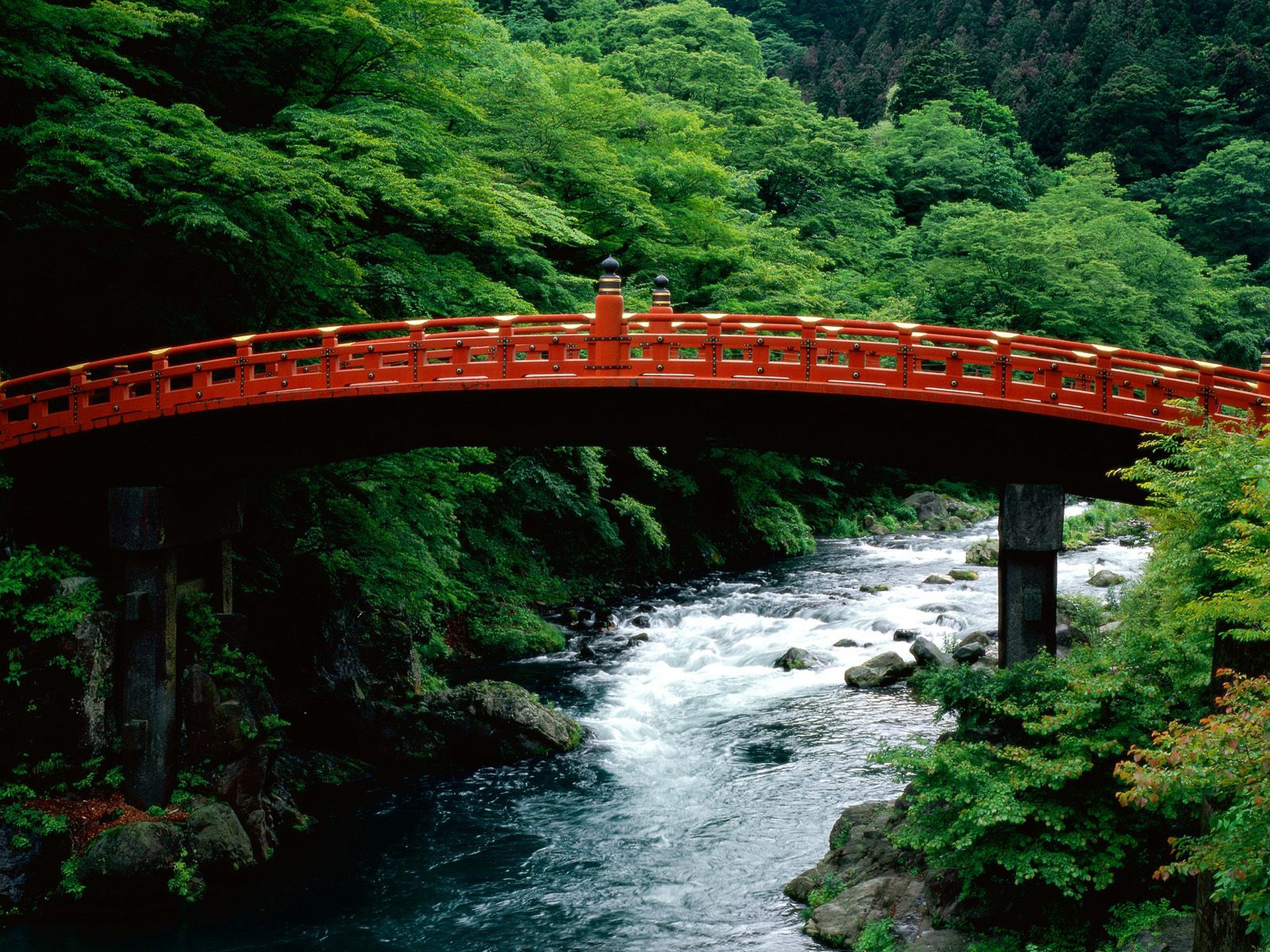 papier peint nature japon,pont,pont en arc,paysage naturel,la nature,ressources en eau