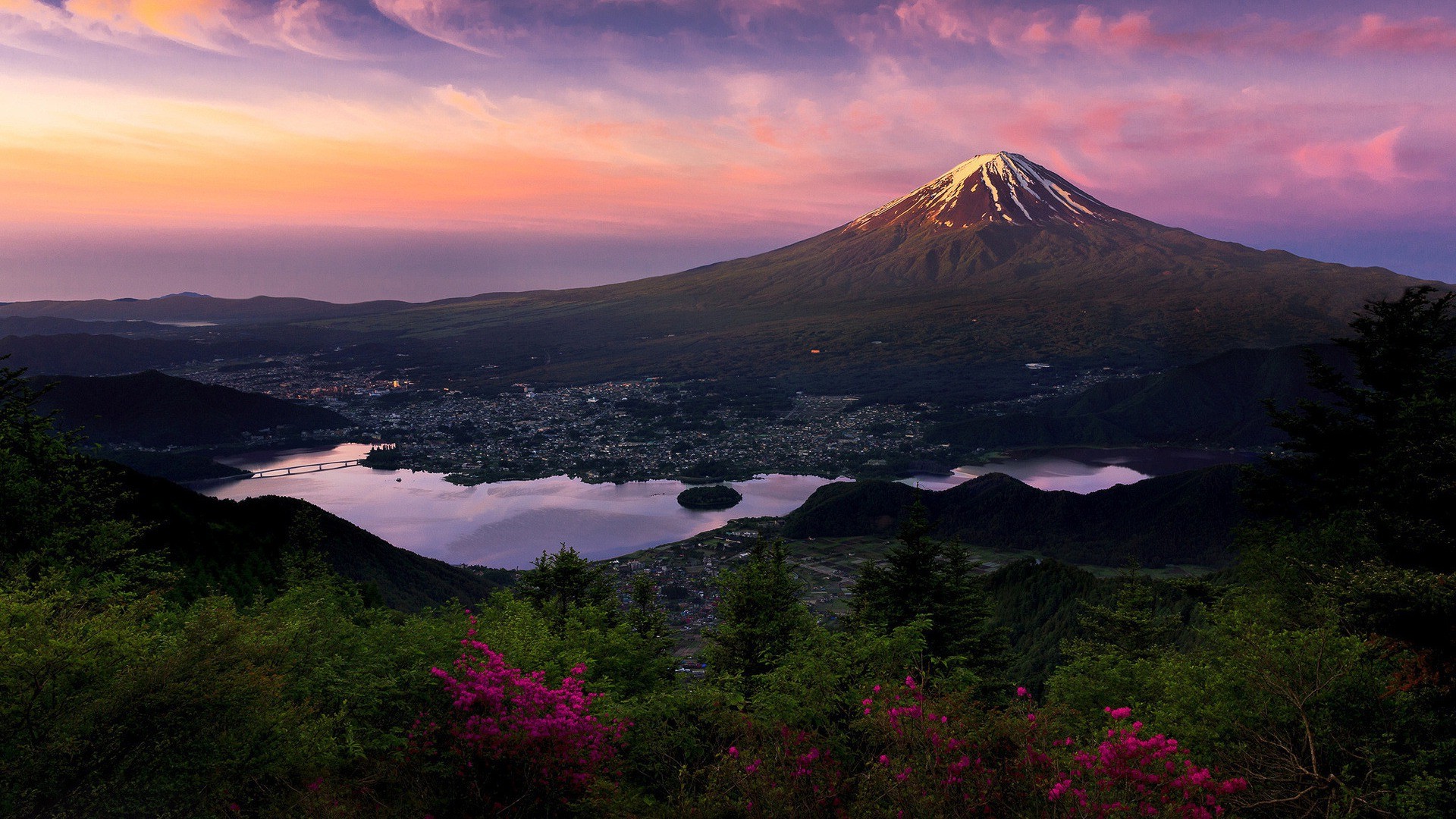 japón naturaleza fondo de pantalla,montaña,naturaleza,cielo,estratovolcán,paisaje natural
