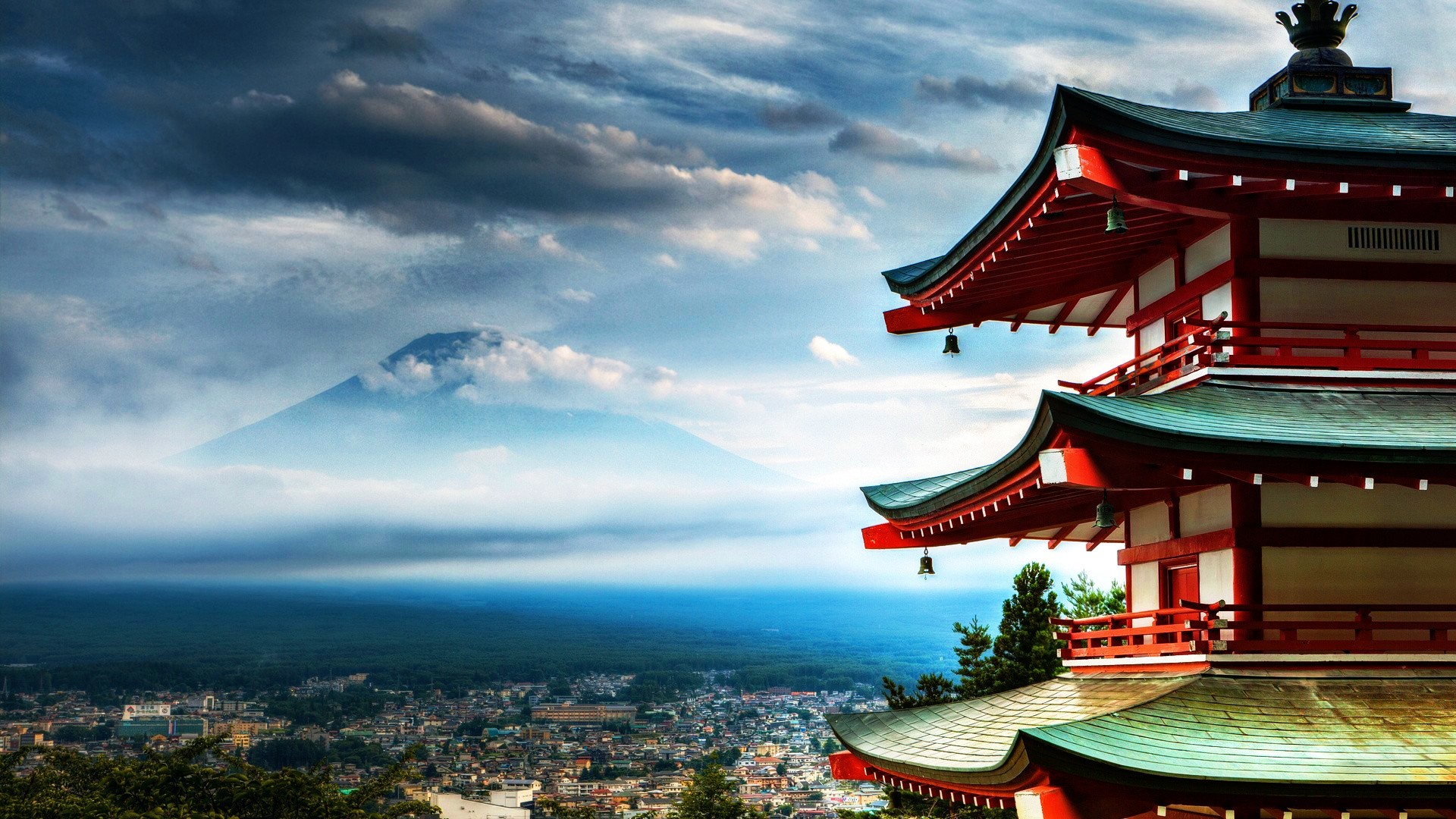 japan wallpaper 1920x1080,chinese architecture,sky,japanese architecture,pagoda,cloud