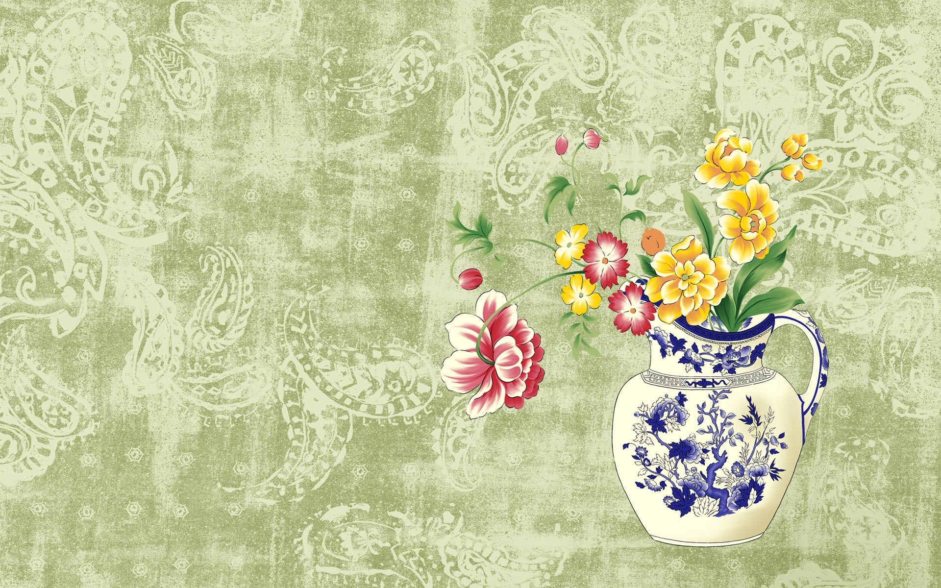 papel pintado inspirado japonés,fondo de pantalla,diseño floral,ilustración,textil,flor