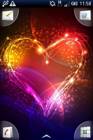 sparkling heart wallpaper,light,neon,text,technology,screenshot