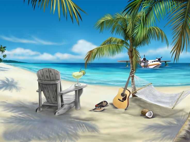 fond d'écran animé de plage,vacances,caraïbes,palmier,arbre,rive