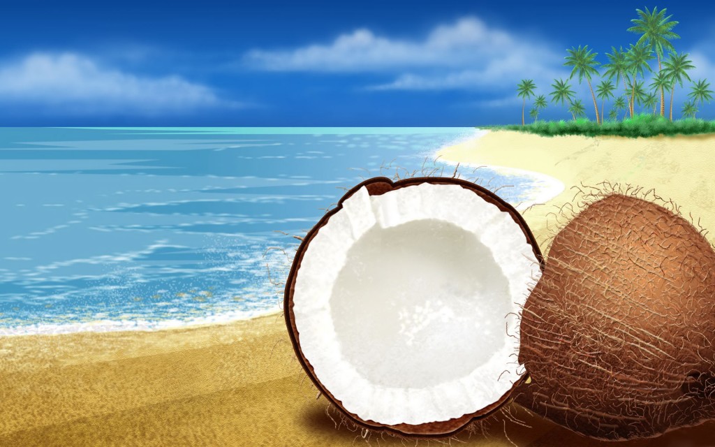 animated beach wallpaper,coconut,sky,coconut water,summer,landscape