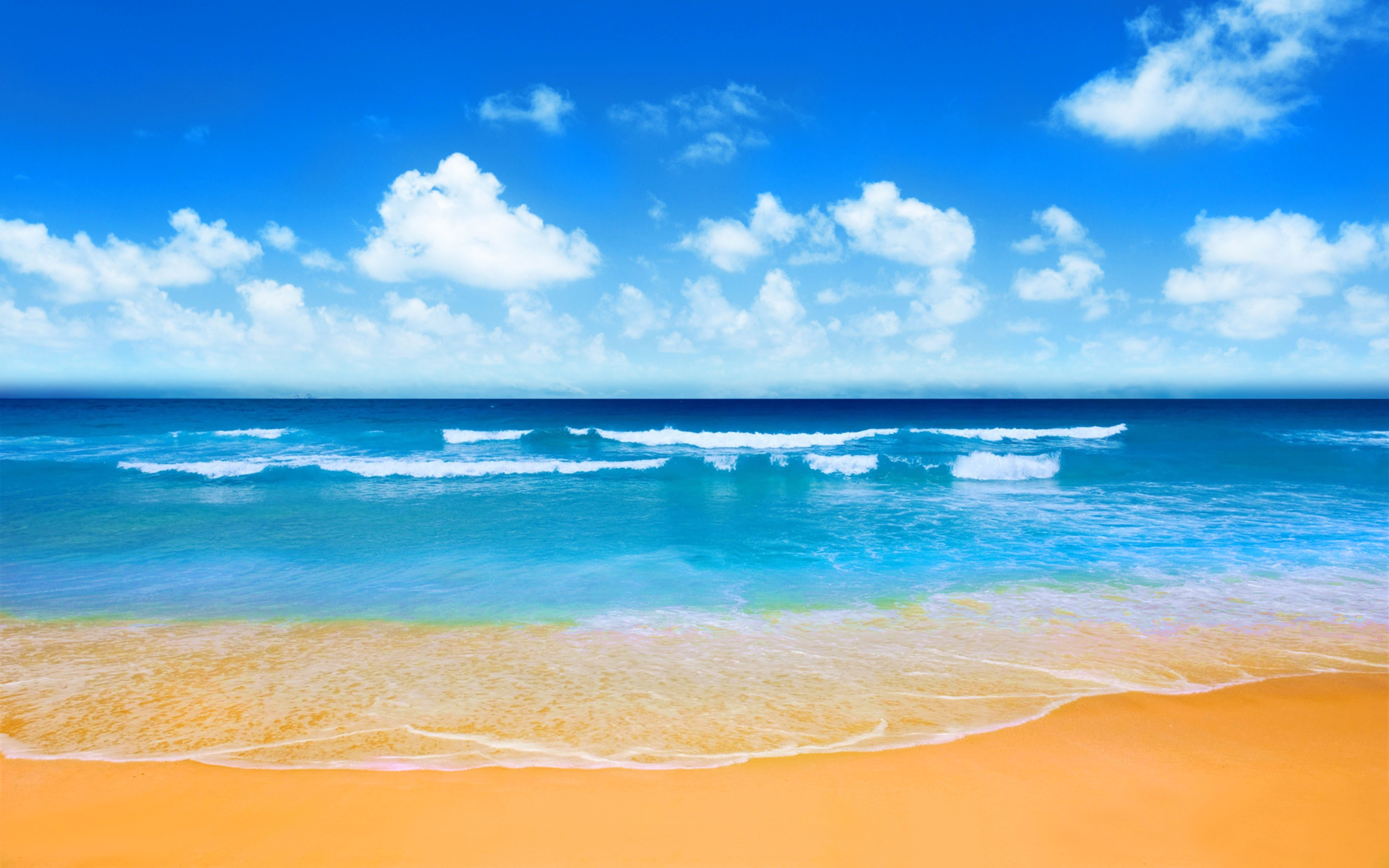 サニービーチの壁紙,空,水域,海,海洋,青い