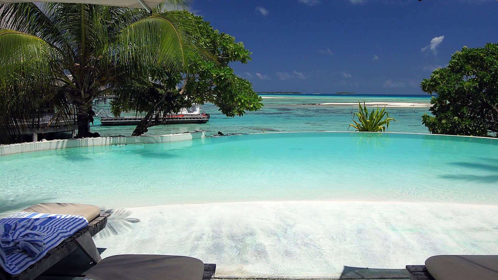 tropisches paradies tapete,eigentum,resort,urlaub,schwimmbad,karibik