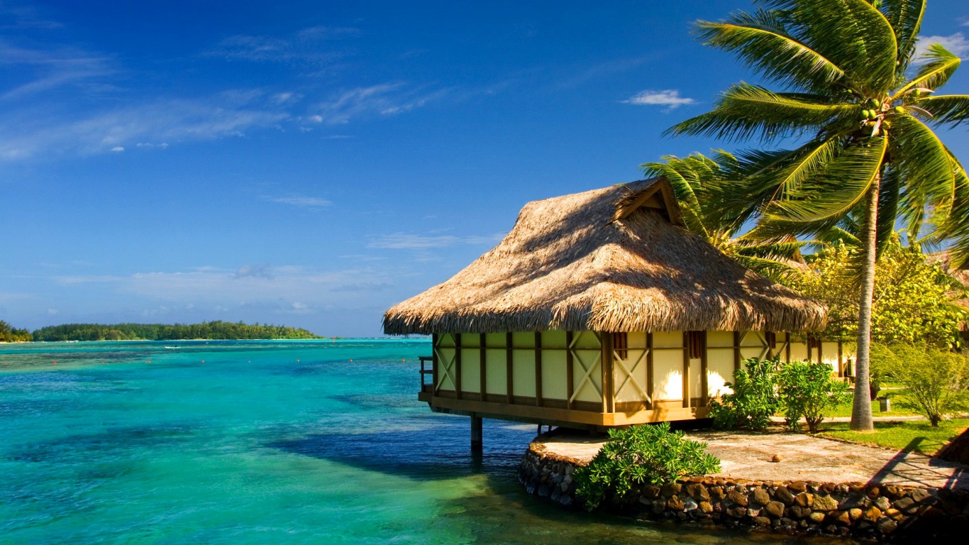 熱帯の楽園の壁紙,自然の風景,リゾート,休暇,カリブ海,海