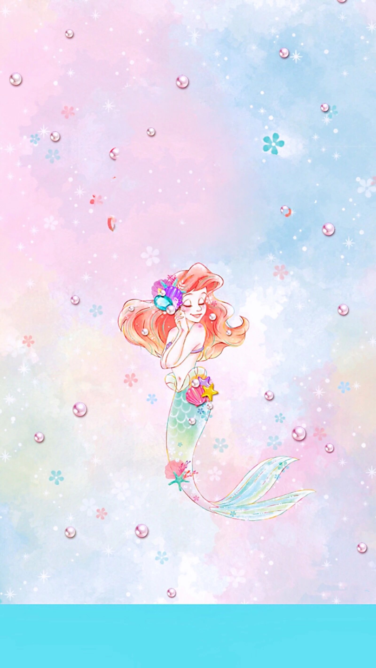 mermaid wallpaper for iphone,pink,illustration,watercolor paint,fictional character,plant