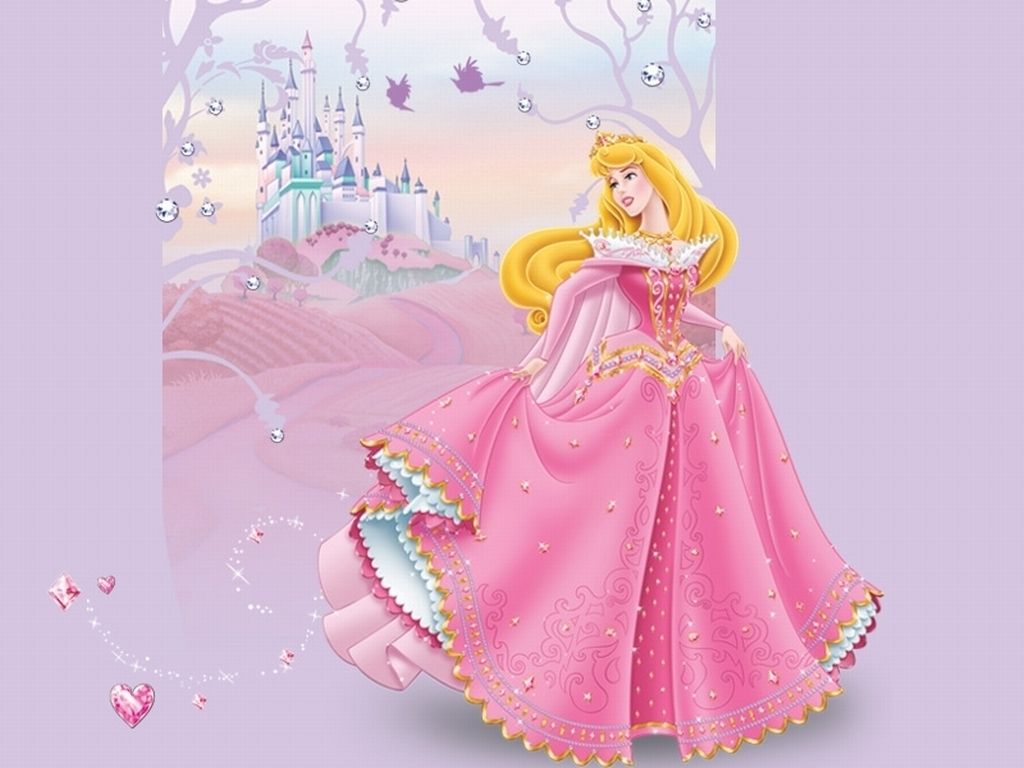 オーロラ姫の壁紙,ピンク,漫画,人形,おもちゃ,ドレス