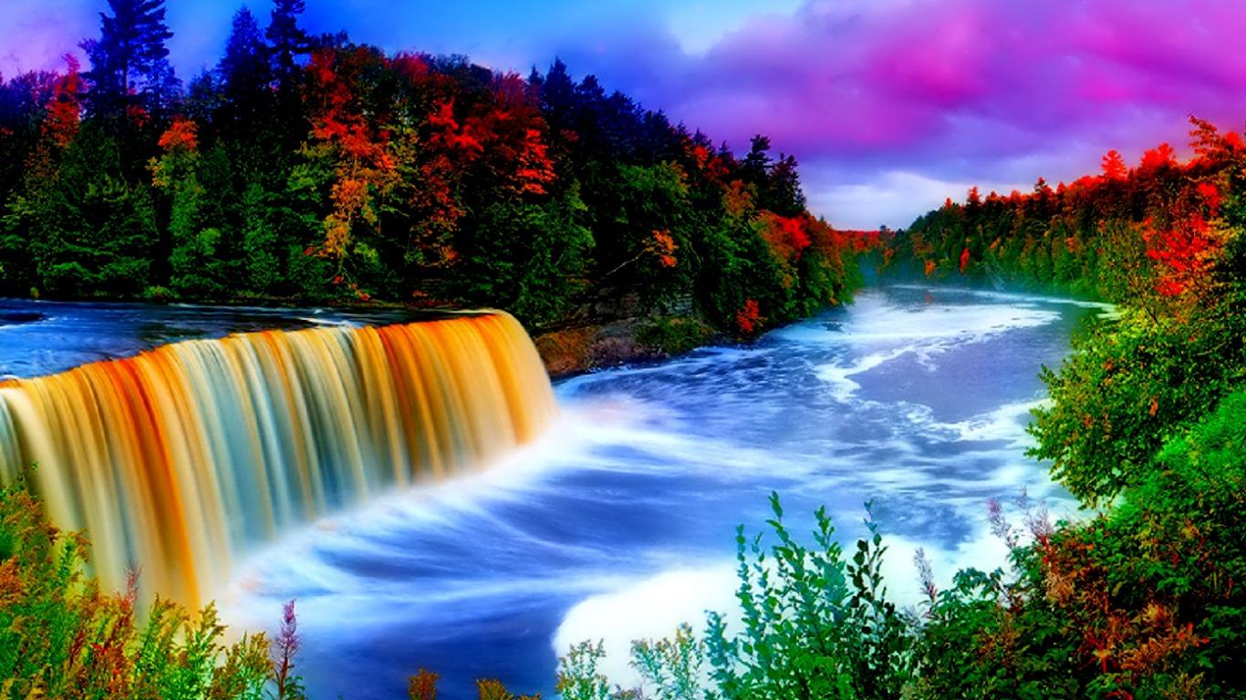 river live wallpaper,natural landscape,nature,body of water,waterfall,water