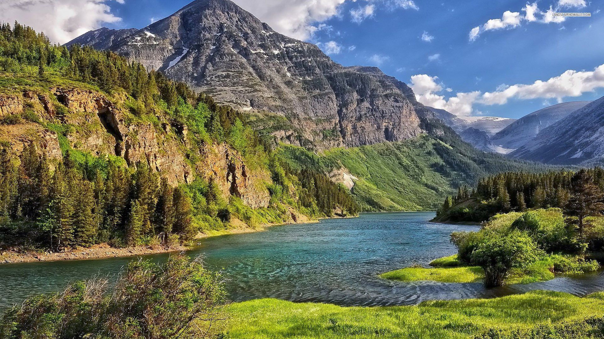 carta da parati fiume di montagna,montagna,paesaggio naturale,natura,tarn,stazione di collina