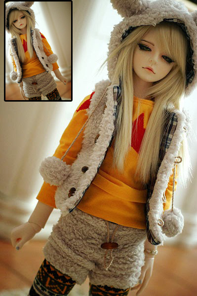 pretty doll wallpaper,fur,clothing,fur clothing,outerwear,orange