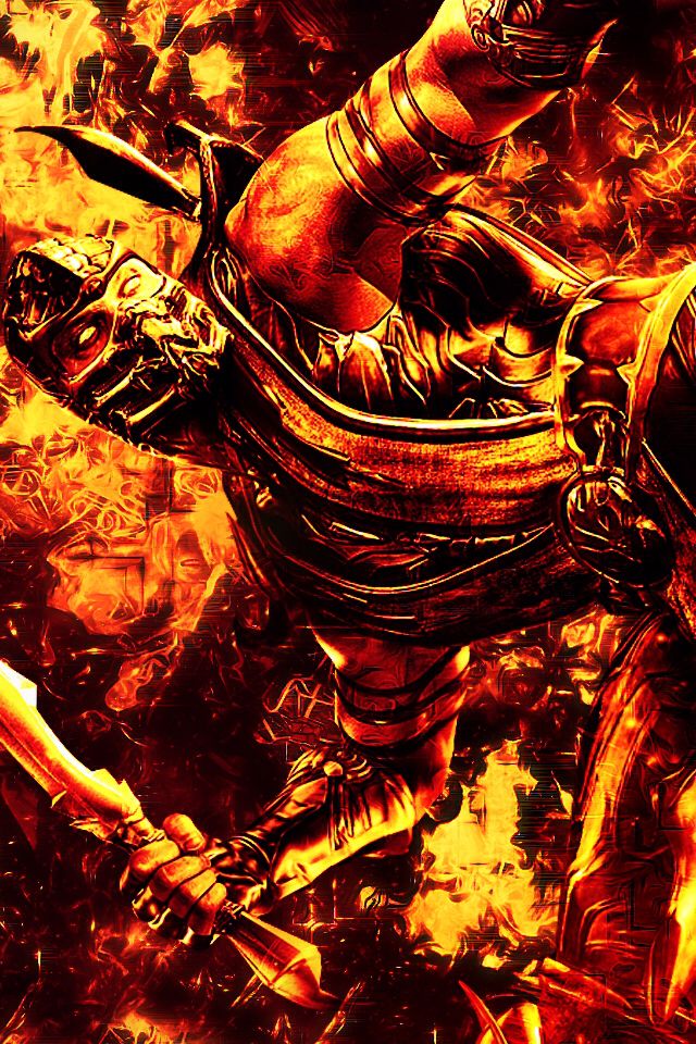 scorpion wallpaper iphone,action adventure game,fictional character,cg artwork,demon,illustration