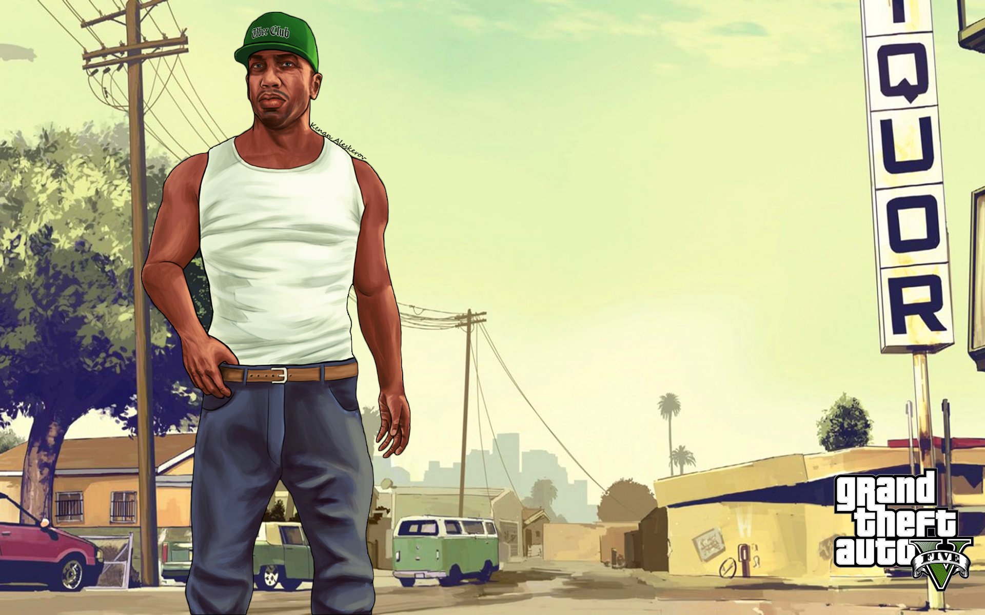 cj wallpaper,pc game,screenshot,construction worker,asphalt,games