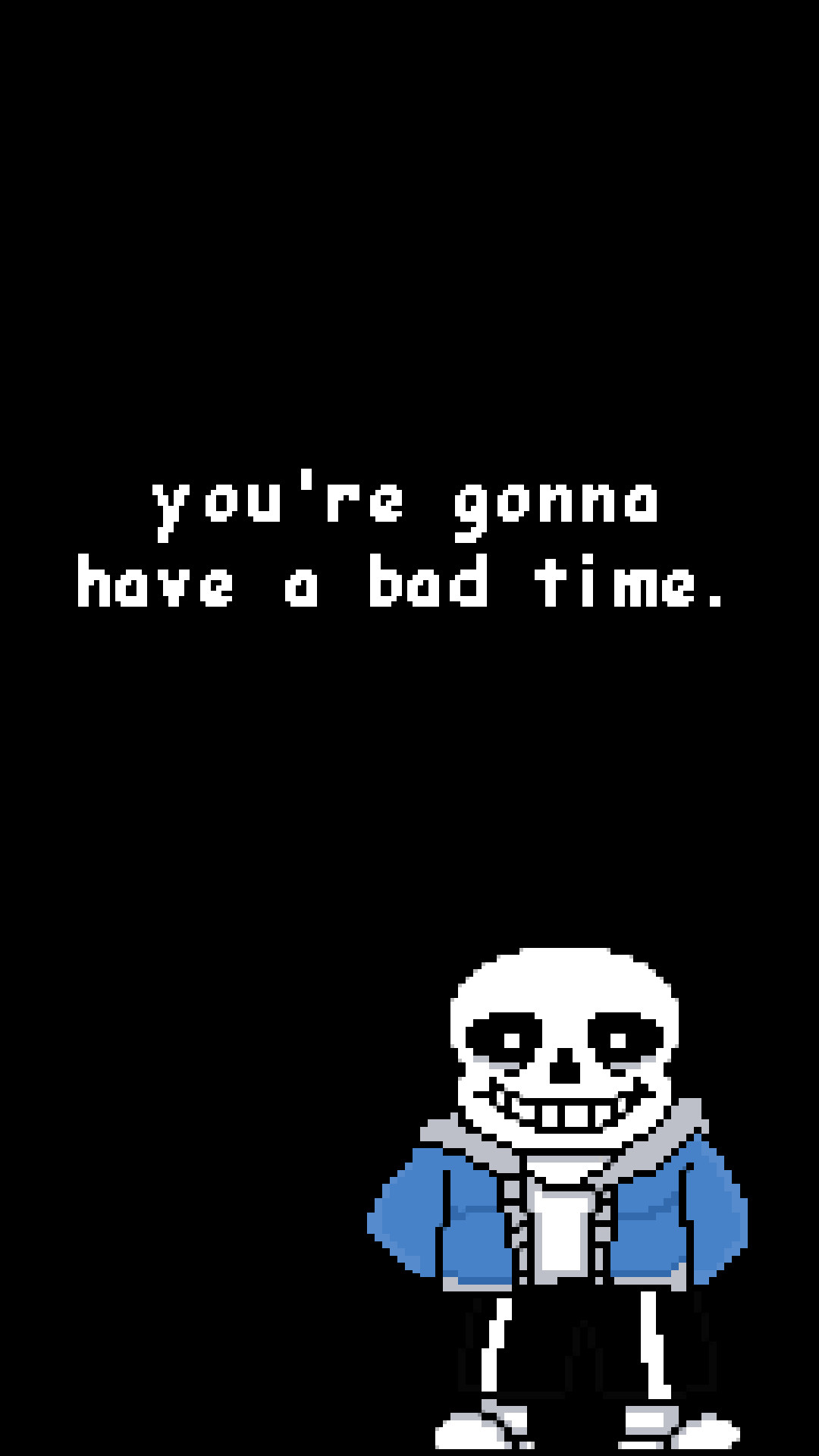 sans wallpaper phone,text,black,facial expression,font,cartoon