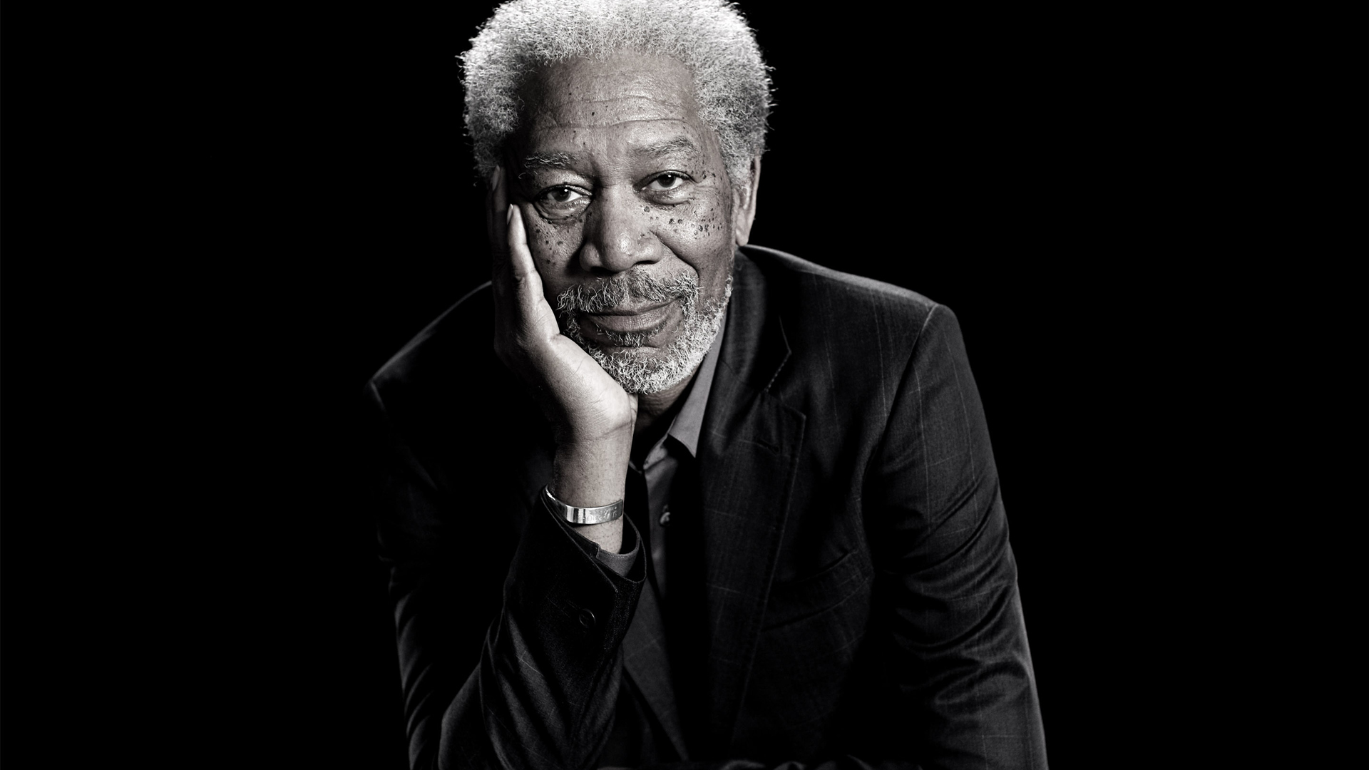 morgan freeman wallpaper,photograph,face,black,black and white,head