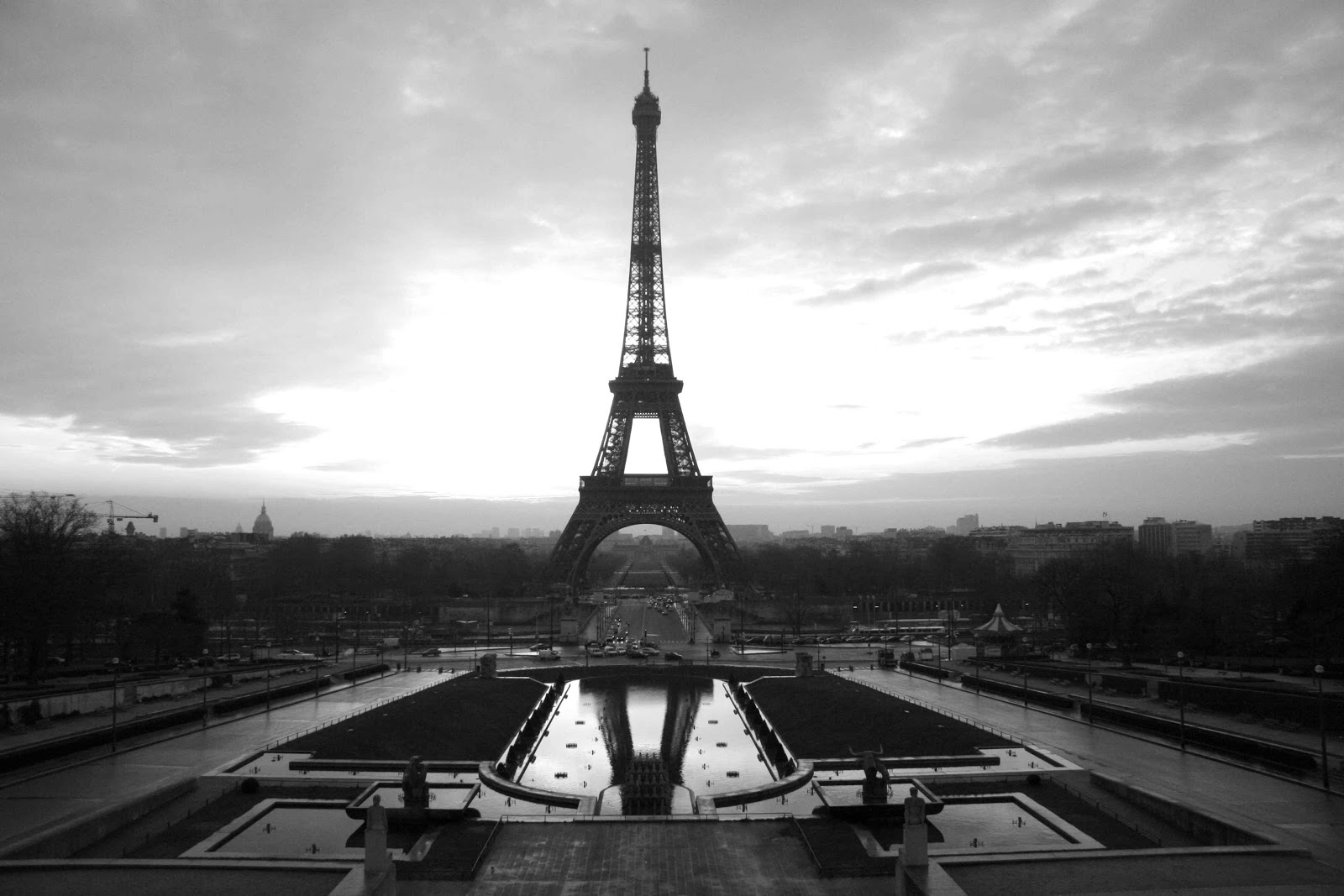 パリ壁紙黒と白,白い,タワー,黒と白,空,モノクロ写真