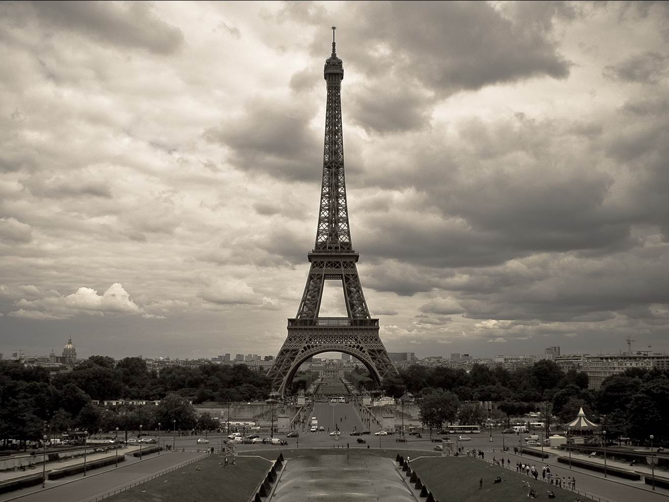 parís fondos de pantalla en blanco y negro,cielo,torre,monumento,en blanco y negro,nube