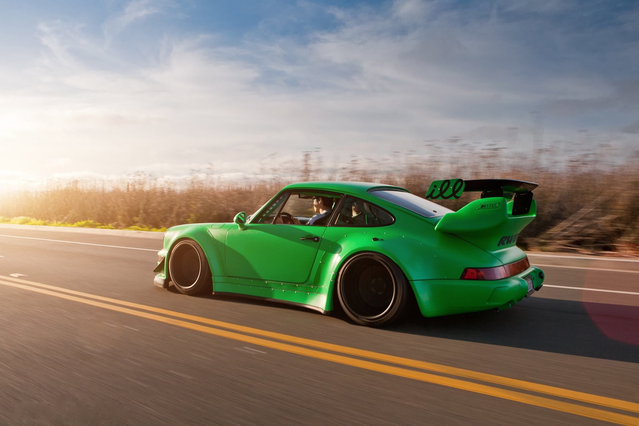 rwb porsche wallpaper,land vehicle,vehicle,car,automotive design,coupé