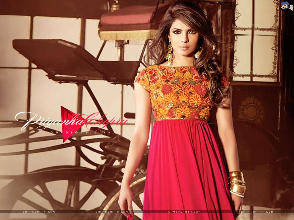 priyanka chopra hd wallpapers santa banta,clothing,dress,fashion model,formal wear,pink