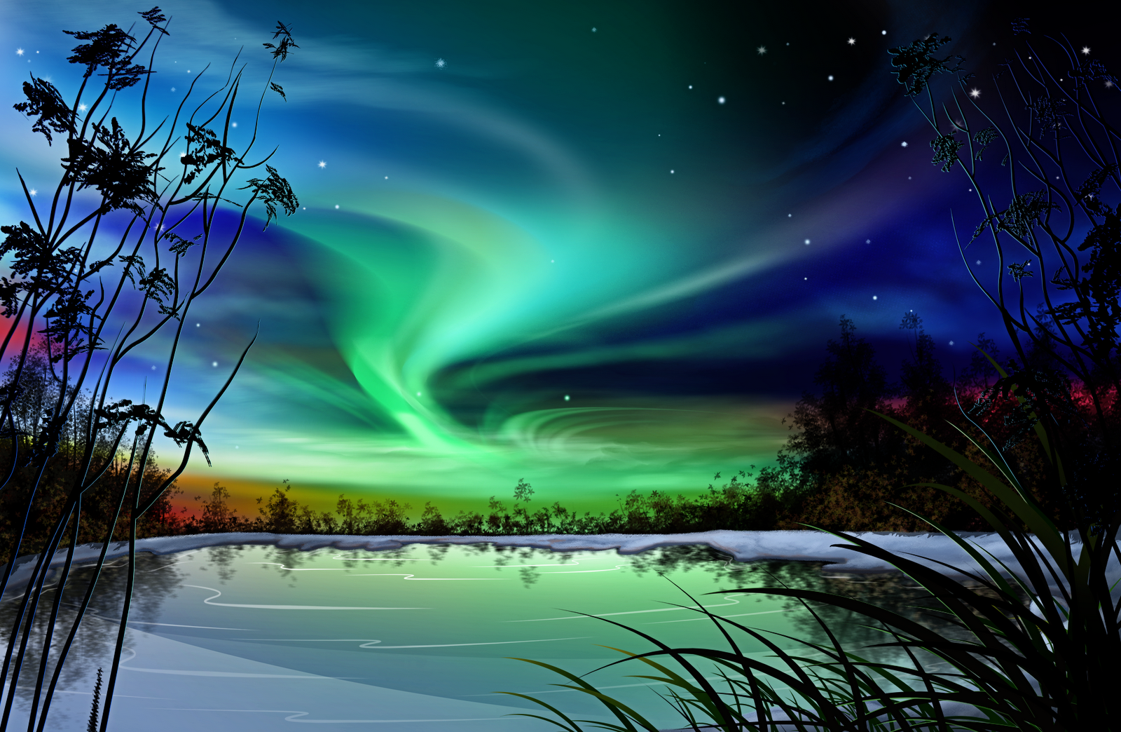 aurora boreale sfondi animati,aurora,cielo,paesaggio naturale,natura,paesaggio
