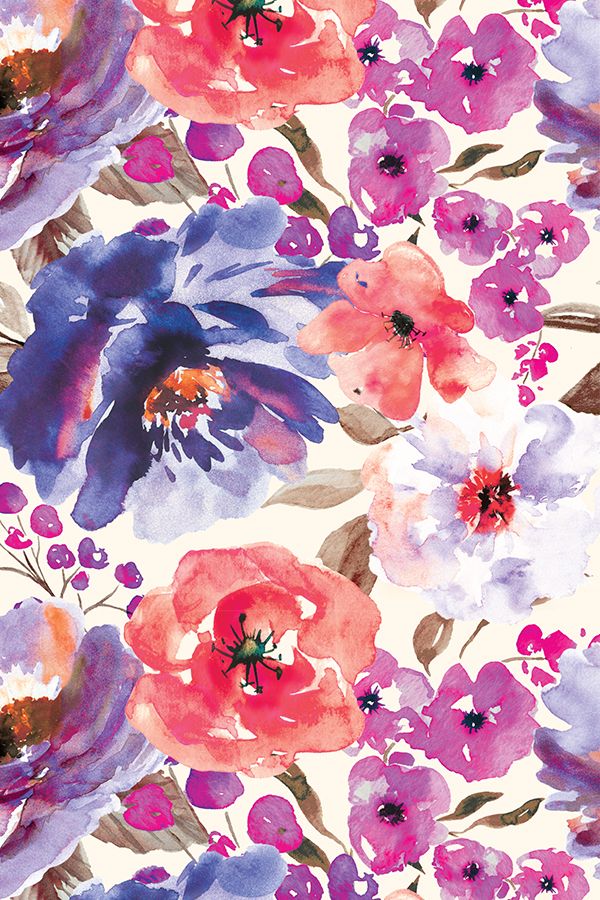 파란색과 분홍색 꽃 무늬 벽지,꽃잎,꽃,보라색,분홍,제비꽃