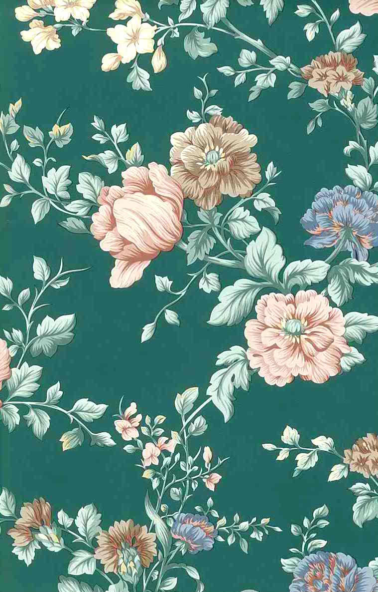 青とピンクの花の壁紙,緑,パターン,ティール,アクア,壁紙