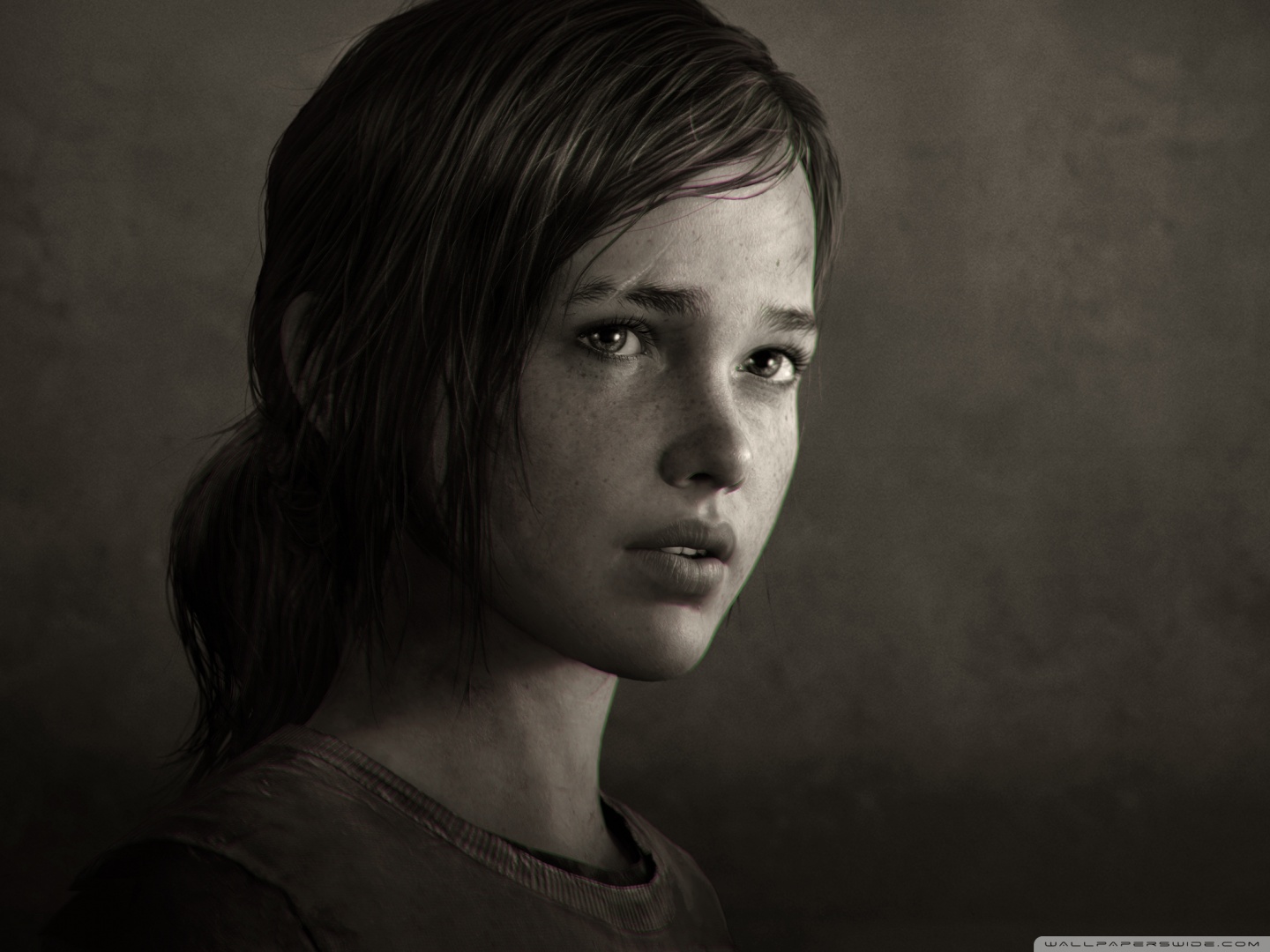 the last of us ellie wallpaper,face,hair,head,portrait,eyebrow