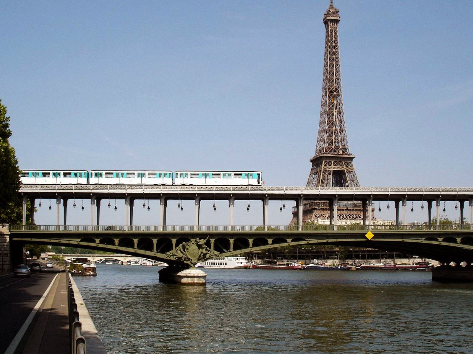 papel pintado de la ciudad de parís,puente,arquitectura,río,camino acuático,torre