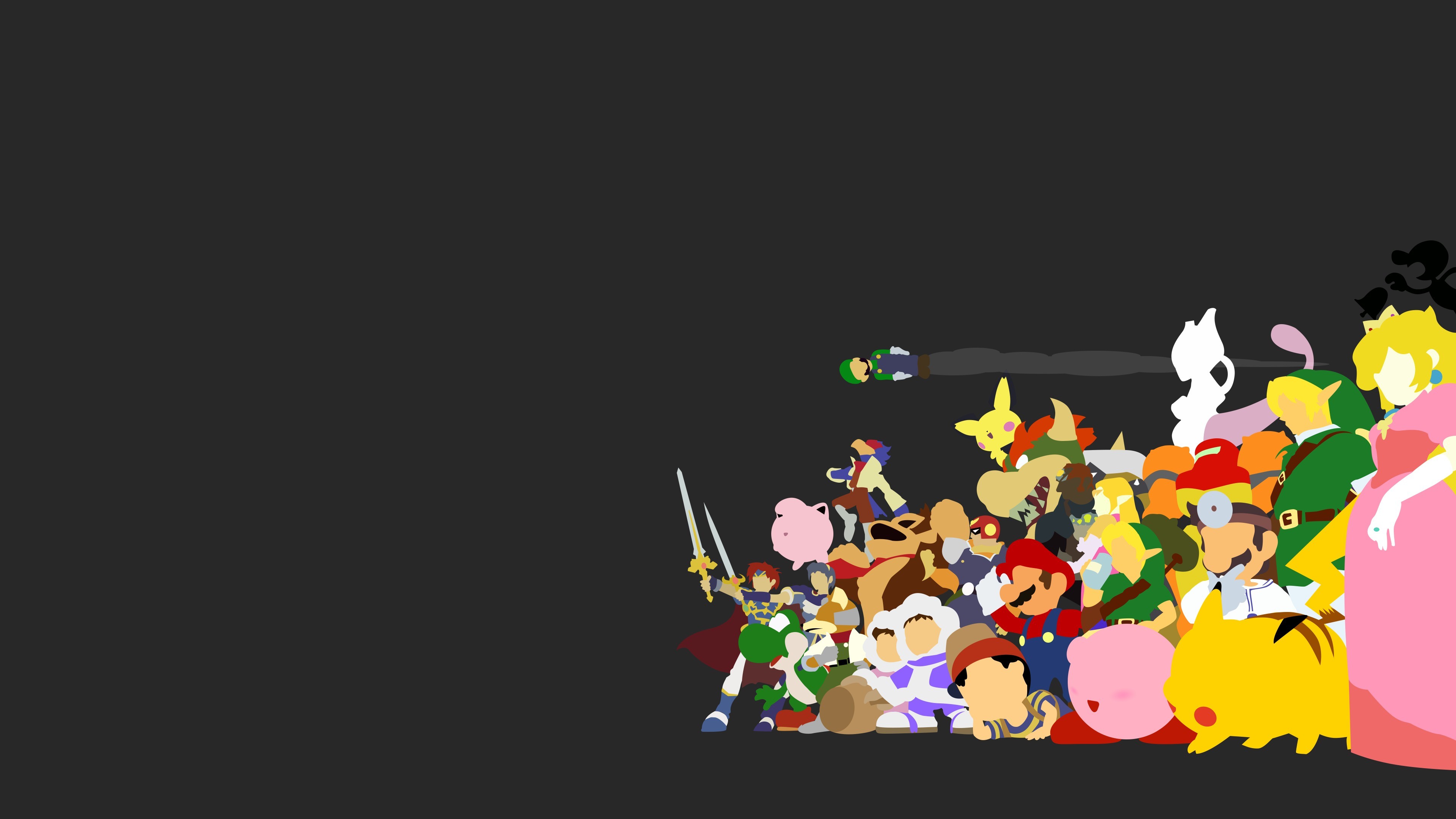 super smash bros nahkampf wallpaper,karikatur,animierter cartoon,animation,illustration,grafikdesign