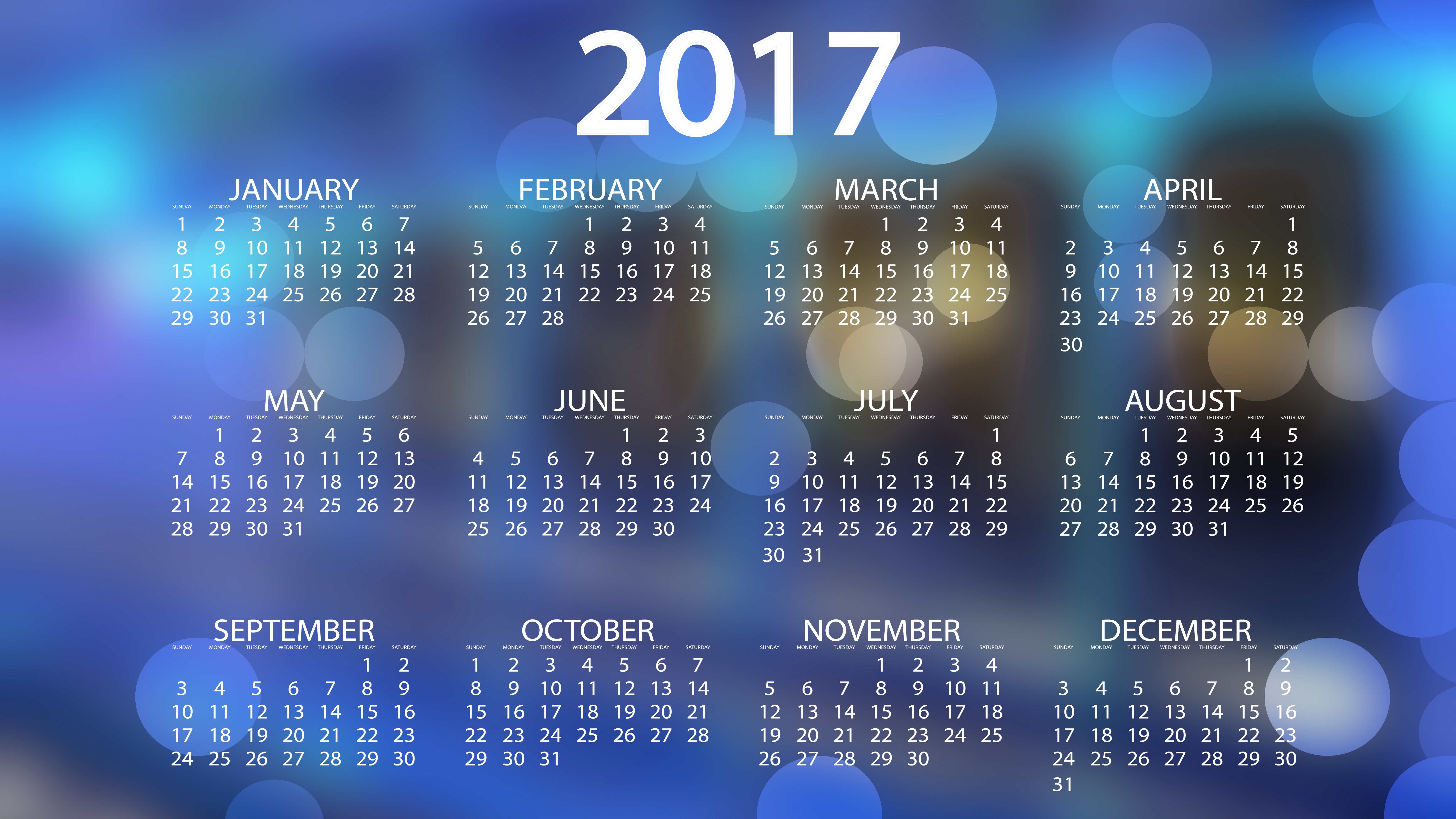 2017 calendar wallpaper,calendar,blue,text,font,sky