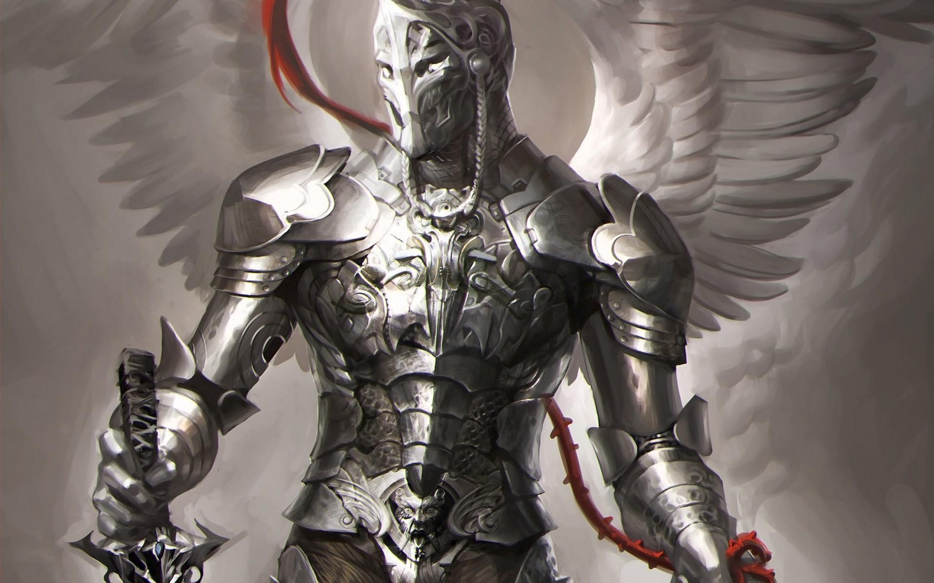 medieval knight wallpaper,armour,demon,knight,fictional character,cg artwork