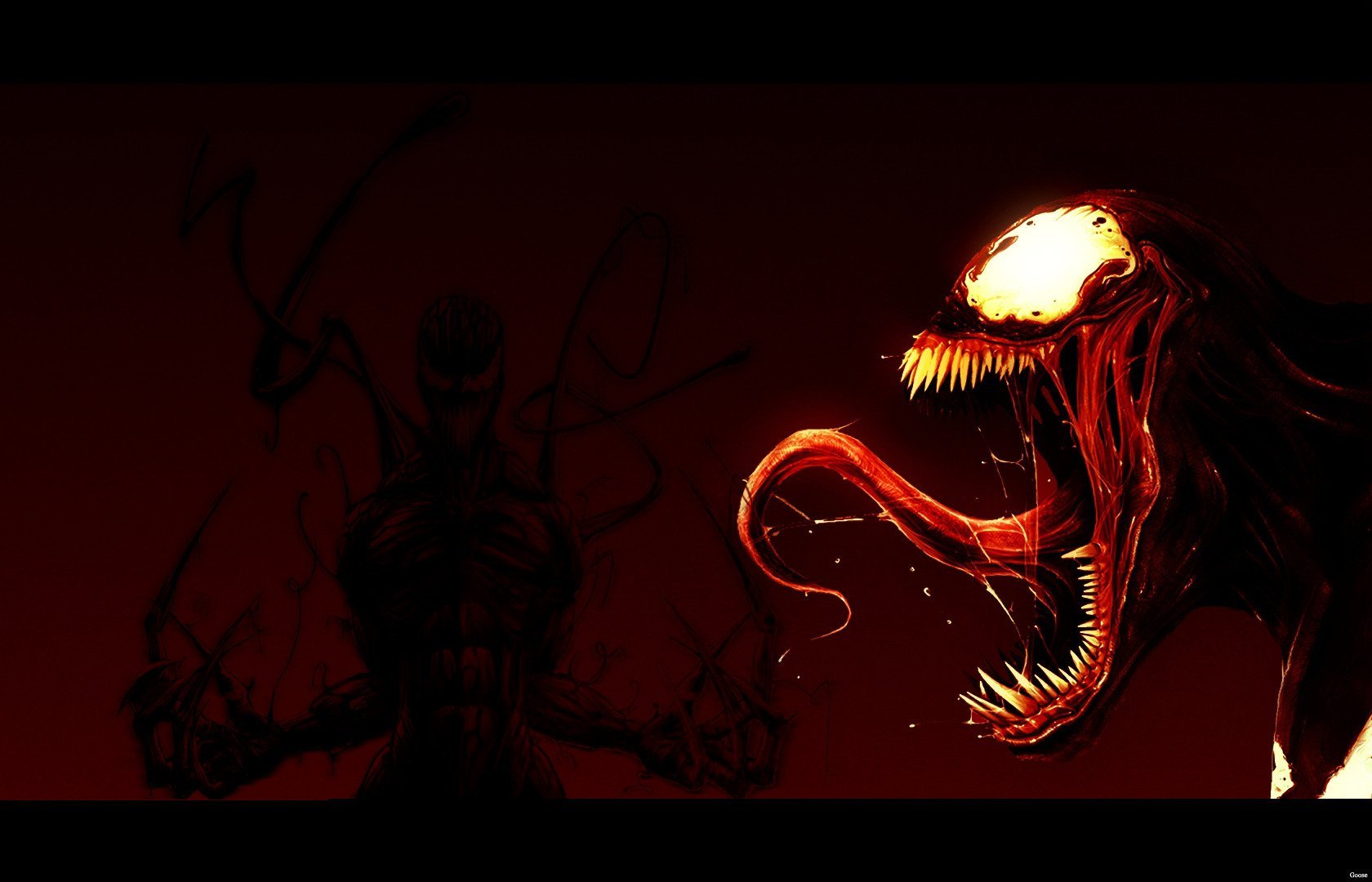 agent venom wallpaper,red,darkness,cg artwork,illustration,fictional character