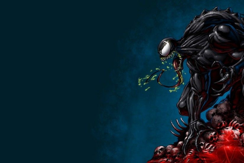 agent venom wallpaper,blue,cg artwork,illustration,fictional character,organism